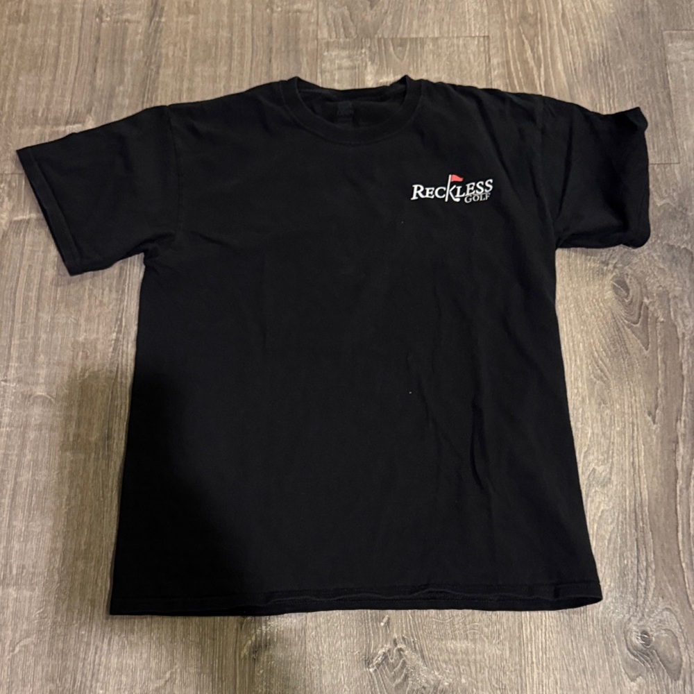 Men's Black Life Wide Open Reckless Golf T-shirt